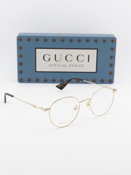 Gucci GG0607OK 001 Round Eyeglasses - Gold 50mm main image 11